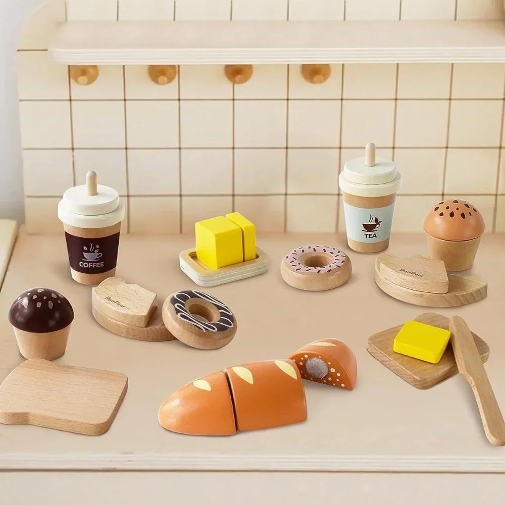 Wooden Bakery Kids Toy Food Playset